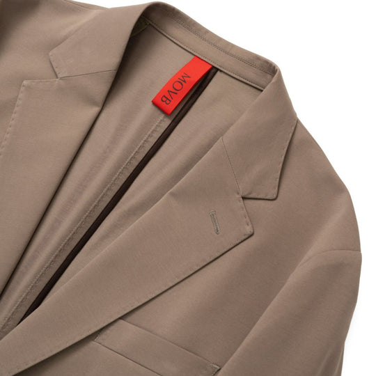 Air-Dense Cotton Jersey シングル2Bジャケット モカ