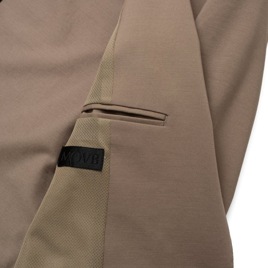 Air-Dense Cotton Jersey シングル2Bジャケット モカ