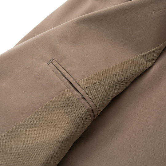 Air-Dense Cotton Jersey シングル2Bジャケット モカ