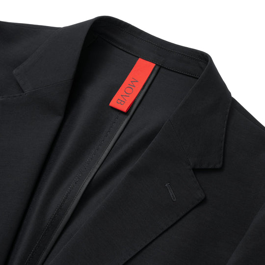 Air-Dense Cotton Jersey シングル2Bジャケット ブラック