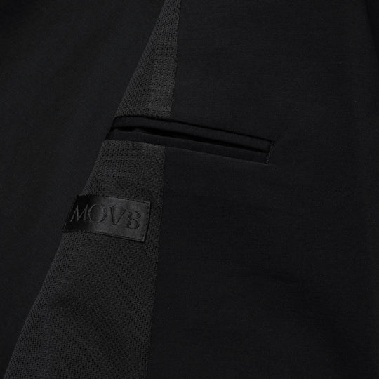 Air-Dense Cotton Jersey シングル2Bジャケット ブラック