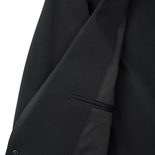 Air-Dense Cotton Jersey シングル2Bジャケット ブラック