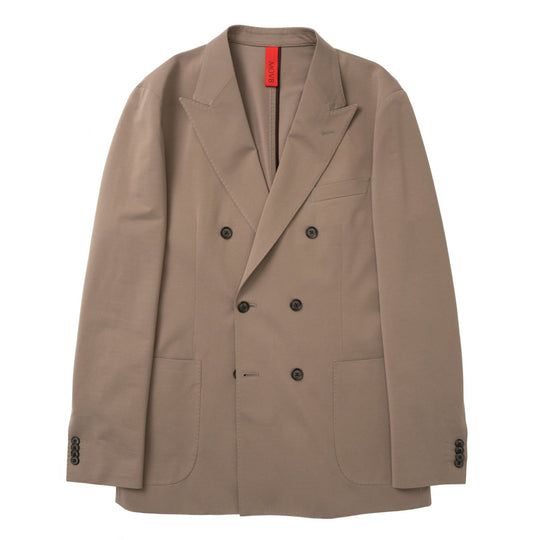 Air-Dense Cotton Jersey ダブル6Bテーラードジャケットモカ