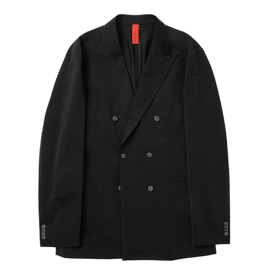 Air-Dense Cotton Jersey ダブル6Bテーラードジャケット ブラック