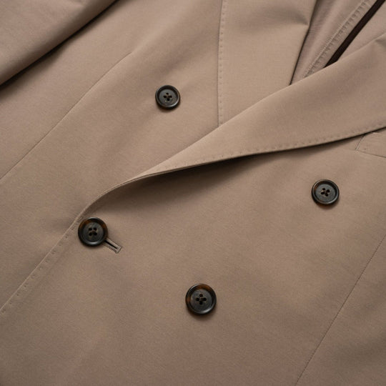 Air-Dense Cotton Jersey ダブル6Bテーラードジャケットモカ