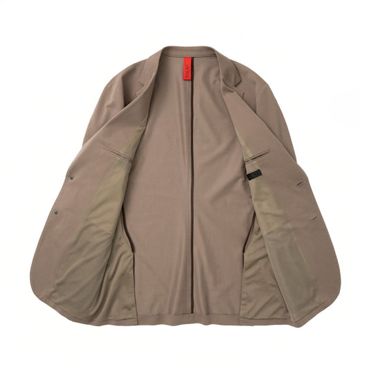 Air-Dense Cotton Jersey ダブル6Bテーラードジャケットモカ
