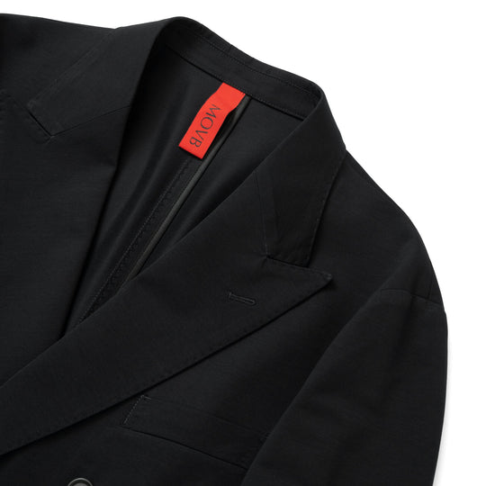 Air-Dense Cotton Jersey ダブル6Bテーラードジャケット ブラック