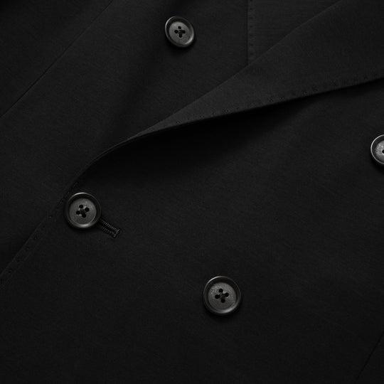 Air-Dense Cotton Jersey ダブル6Bテーラードジャケット ブラック