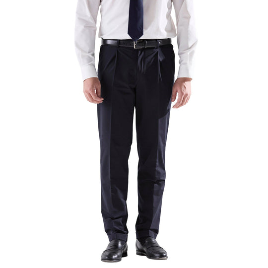 Air-Dense Cotton Jersey サイドギャザースラックス ネイビー