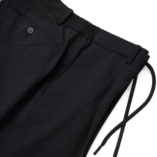 Air-Dense Cotton Jersey サイドギャザースラックス ネイビー