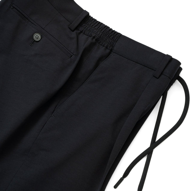 Air-Dense Cotton Jersey サイドギャザースラックス ネイビー