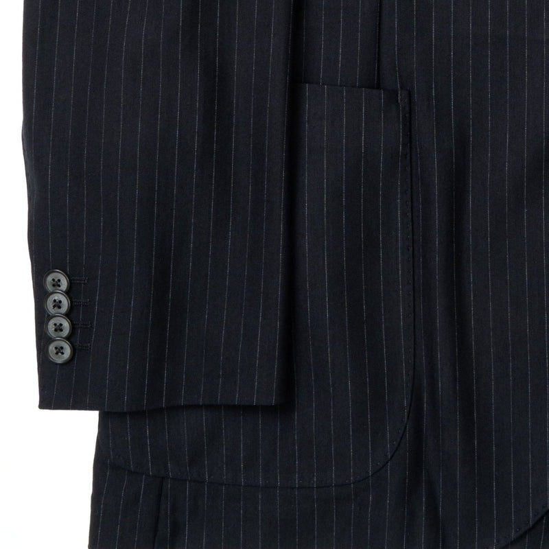 Helix Wool Jersey Banker Stripe シングル2Bテーラードジャケット