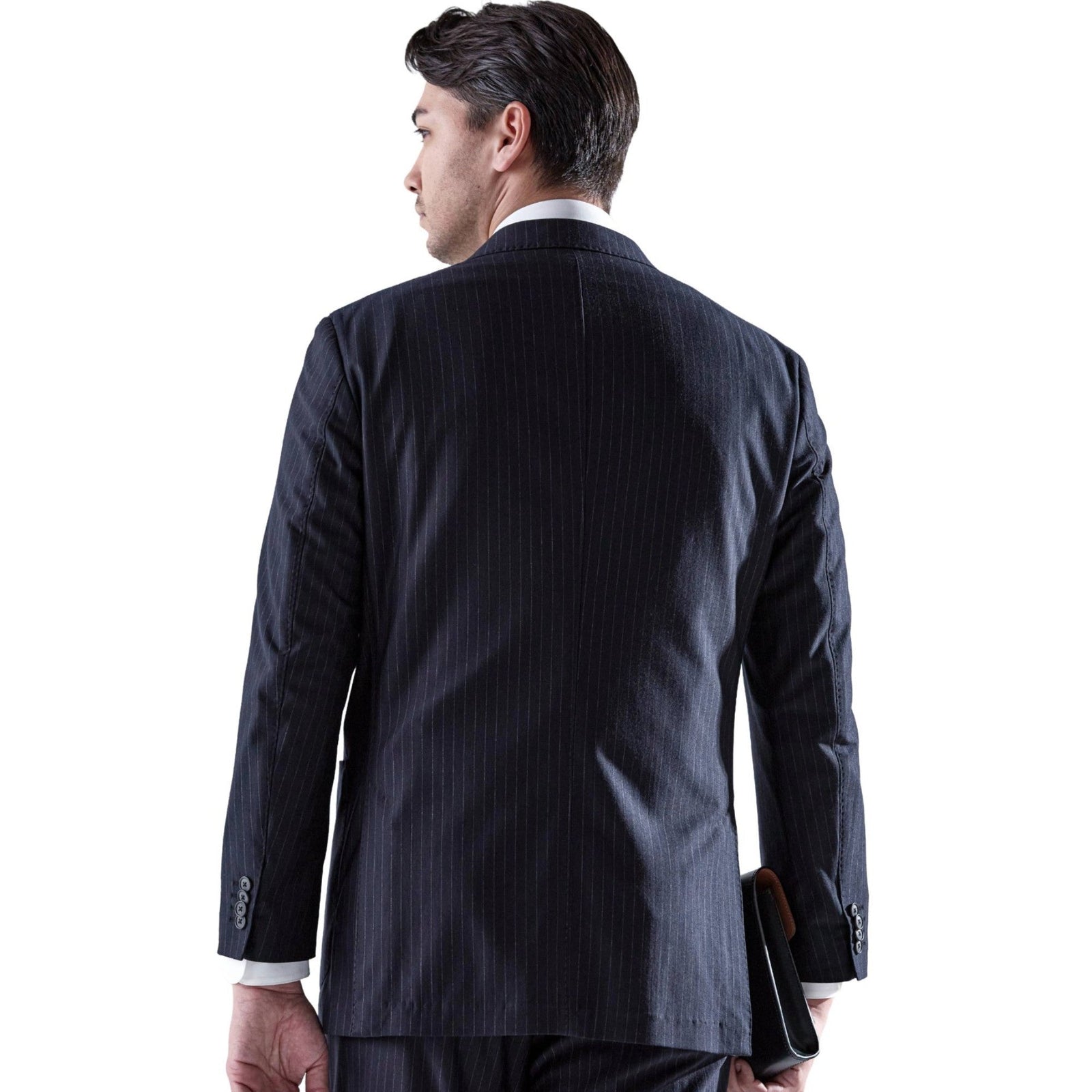 Helix Wool Jersey Banker Stripe シングル2Bテーラードジャケット