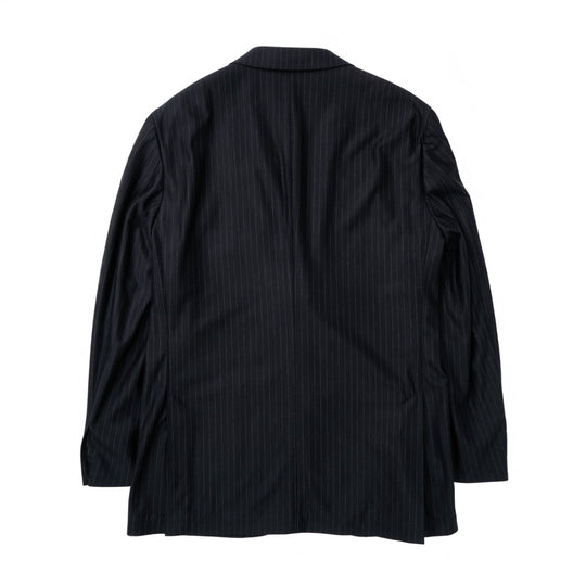 Helix Wool Jersey Banker Stripe シングル2Bテーラードジャケット コスモネイビー