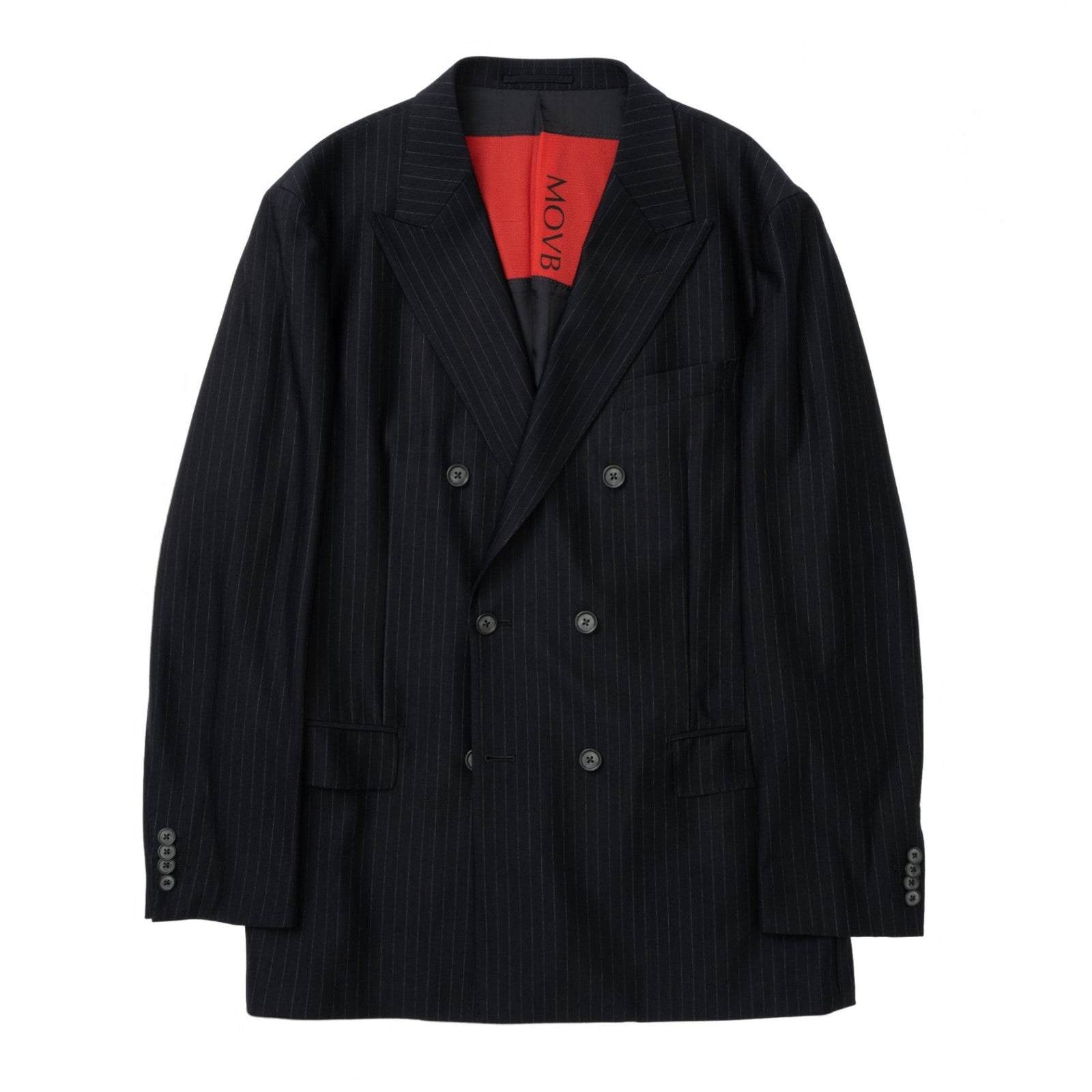 Helix Wool Jersey Banker Stripe ダブル6Bテーラードジャケット