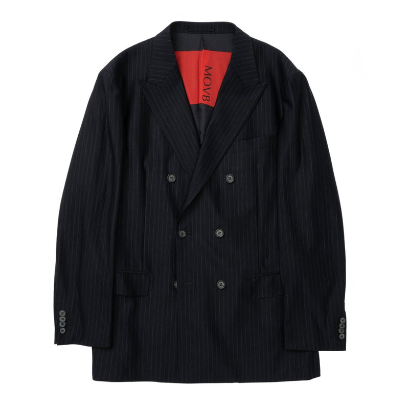 Helix Wool Jersey Banker Stripe ダブル6Bテーラードジャケット