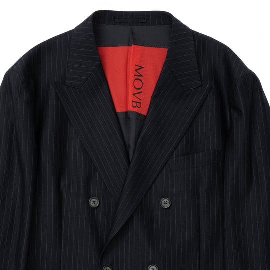 Helix Wool Jersey Banker Stripe ダブル6Bテーラードジャケット