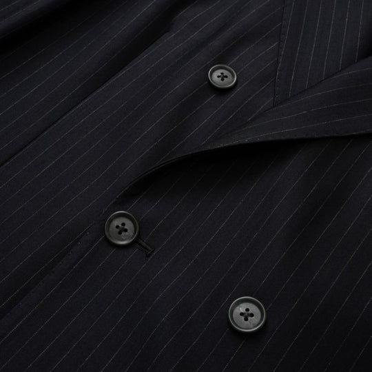 Helix Wool Jersey Banker Stripe ダブル6Bテーラードジャケット