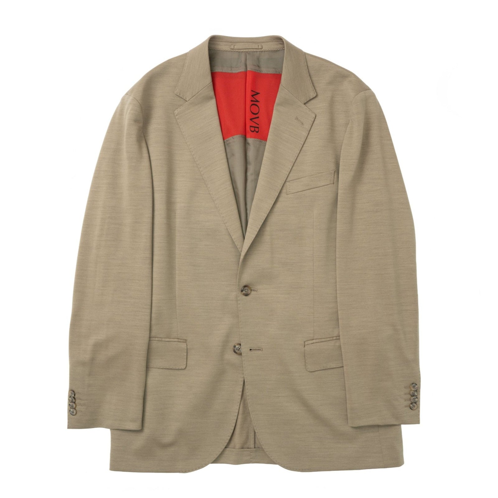 Helix Wool Jersey Plain シングル2Bテーラードジャケット ベージュ Helix Wool Jersey Plain シングル2Bテーラードジャケット ベージュ