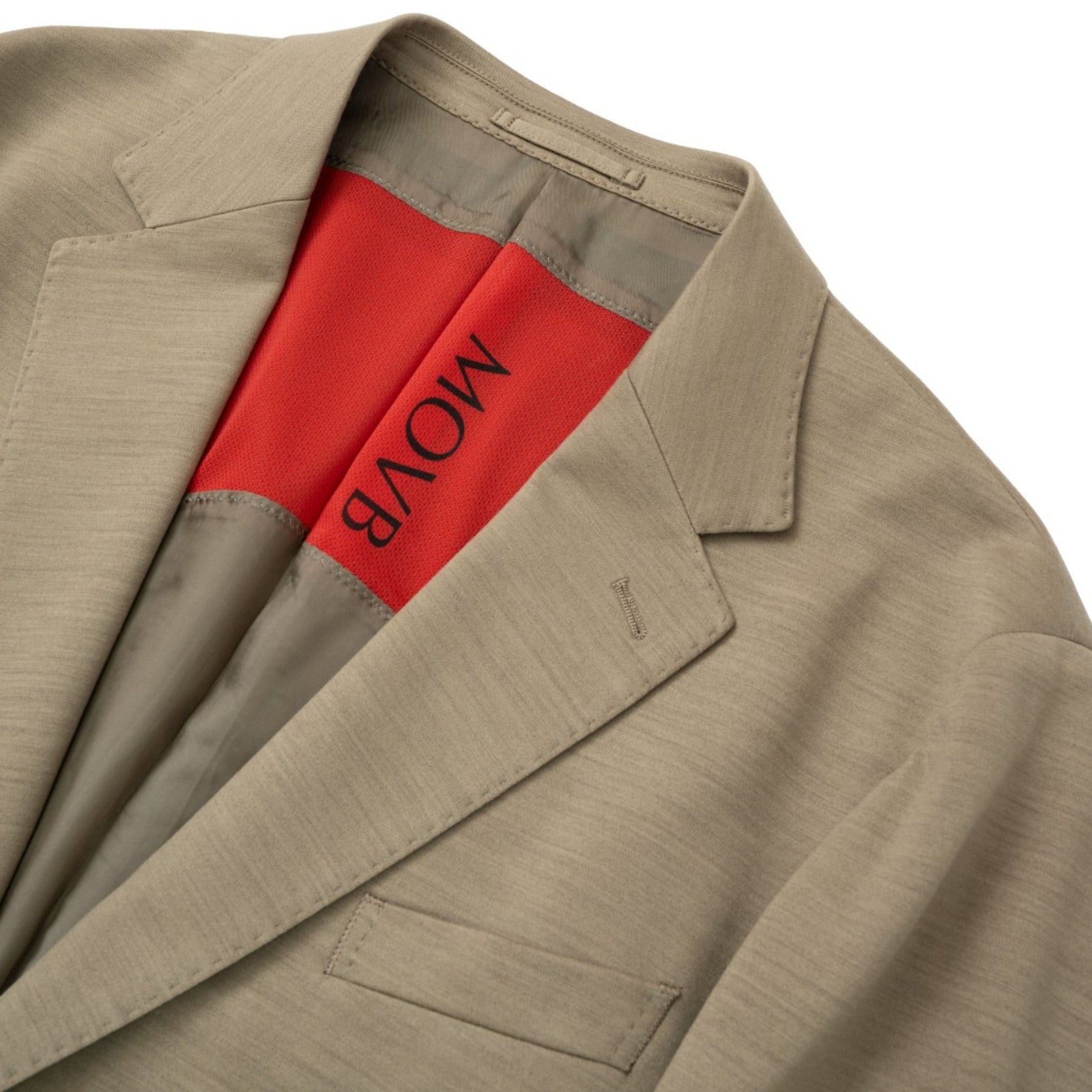 Helix Wool Jersey Plain シングル2Bテーラードジャケット ベージュ