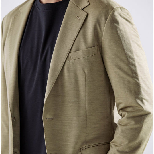 Helix Wool Jersey Plain シングル2Bテーラードジャケット ベージュ