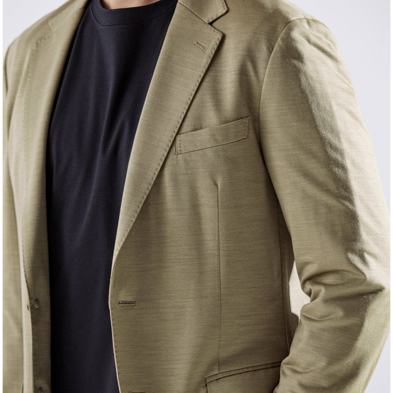 Helix Wool Jersey Plain シングル2Bテーラードジャケット ベージュ