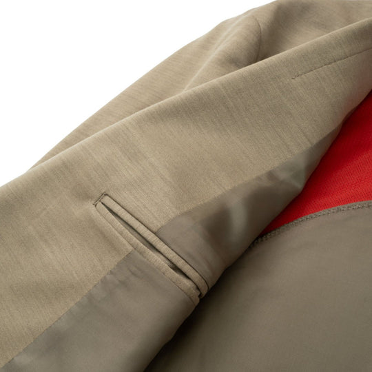Helix Wool Jersey Plain シングル2Bテーラードジャケット ベージュ