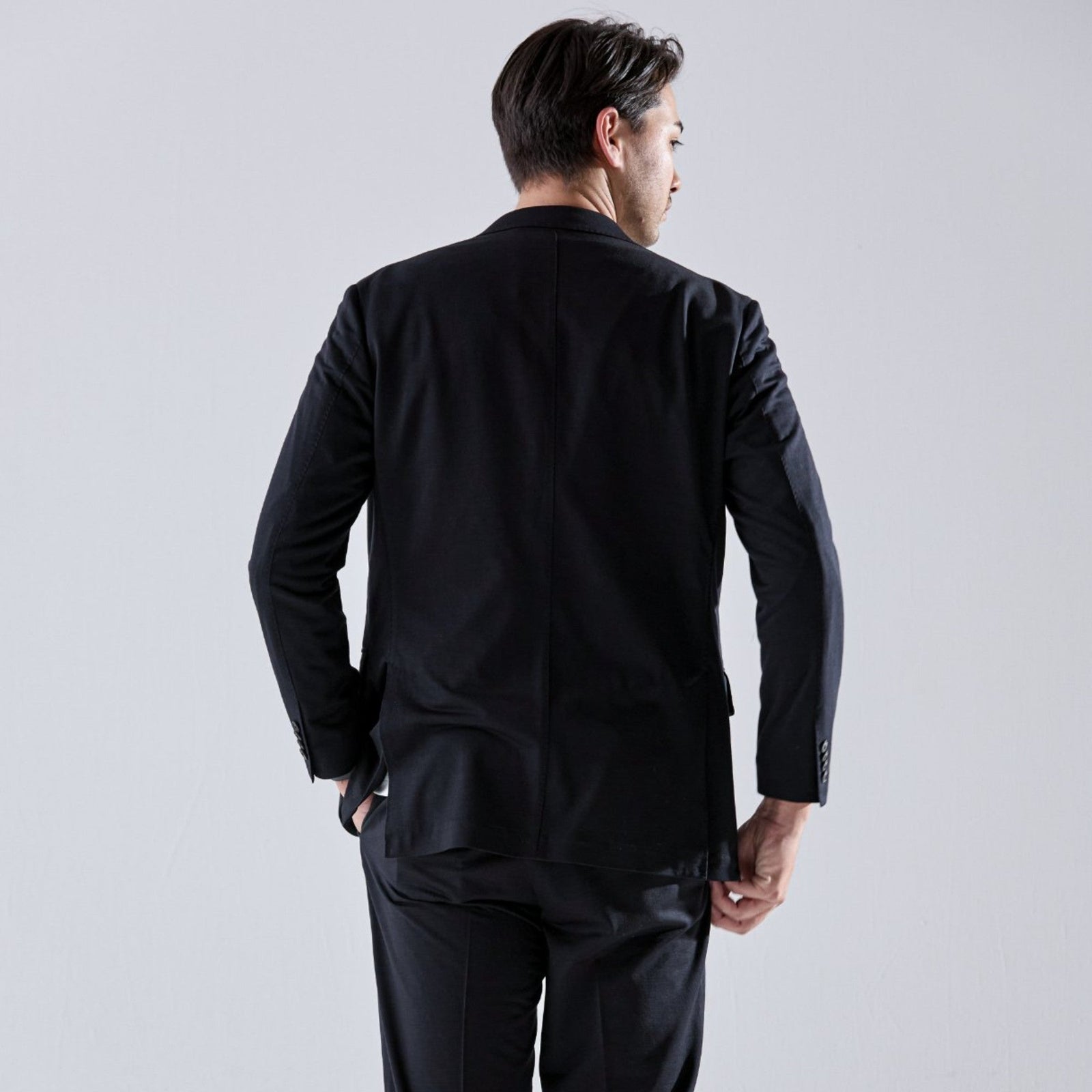 極美品 MARK&LONA CODE 2Bジャージーテーラードジャケット 44 Helix Wool Jersey Plain シングル2Bテーラードジャケット コスモ