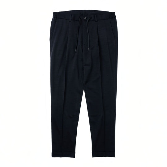 Helix Wool Jersey Plain サイドギャザースラックス コスモネイビー