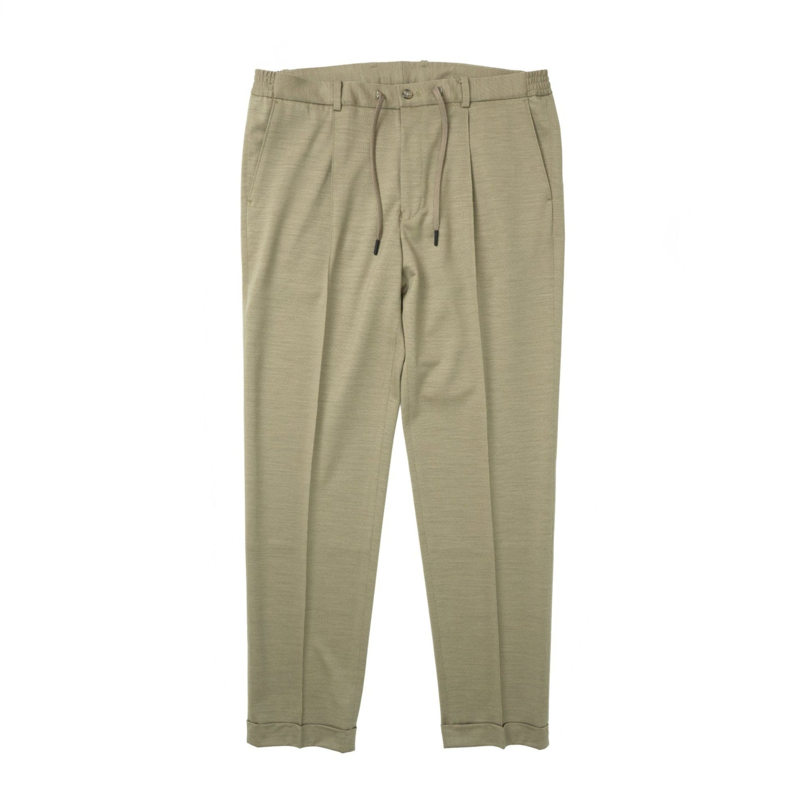 Helix Wool Jersey Plain サイドギャザースラックス ベージュ