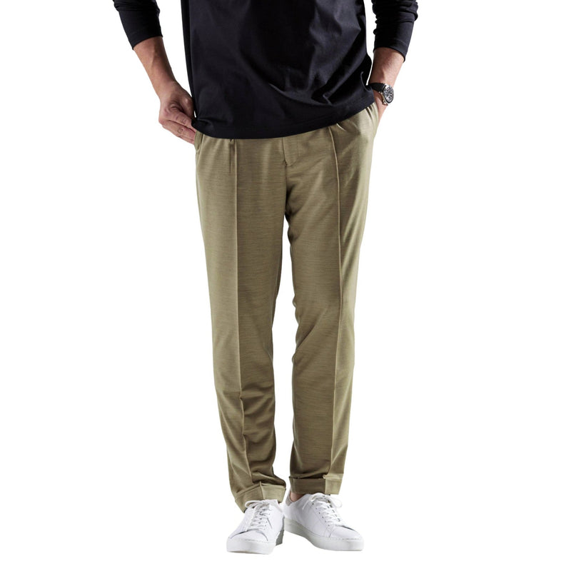 Helix Wool Jersey Plain サイドギャザースラックス ベージュ