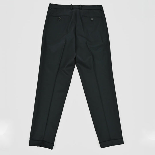 ZERO-TRIA Strech Hybrid Twill １プリーツモダン テーパードスラックス コスモネイビー