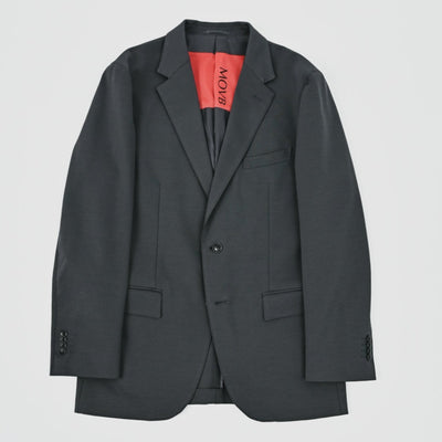 Duplex Cotton Jersey  シングル2Bノッチド・トラベルジャケット チャコールグレー