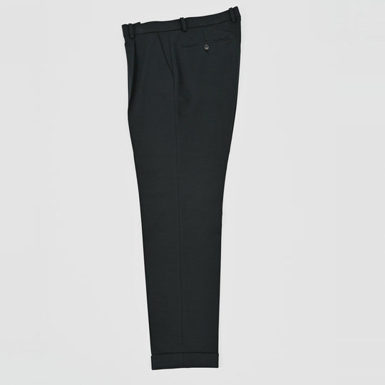 Duplex Cotton Jersey １プリーツ トラベル スラックス コスモネイビー
