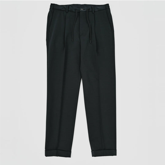 Duplex Cotton Jersey 1プリーツ サイドギャザー トラベル スラックス コスモネイビー