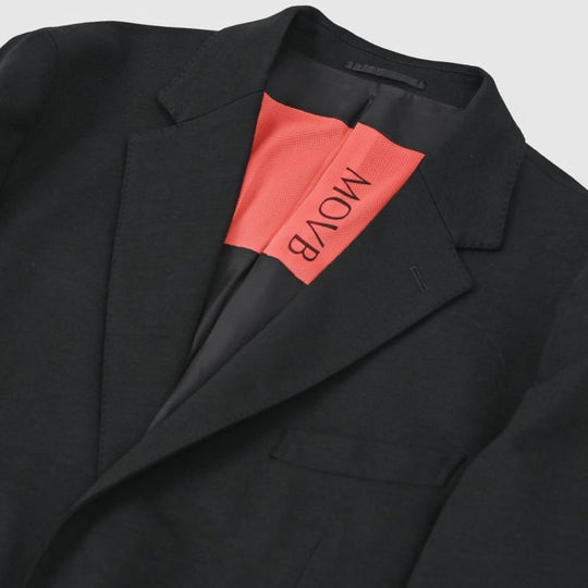 Duplex Wool Jersey シングル２Bノッチド トラベルジャケット ブラック