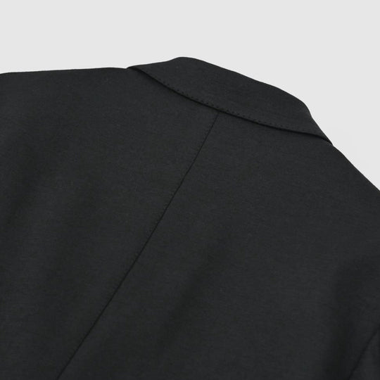 Duplex Wool Jersey シングル２Bノッチド トラベルジャケット ブラック