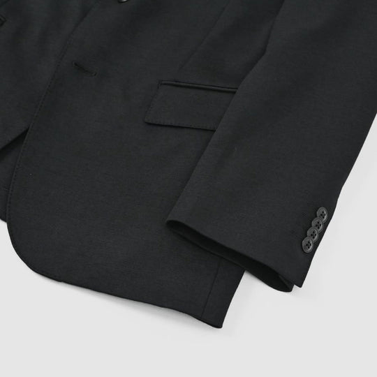 Duplex Wool Jersey シングル２Bノッチド トラベルジャケット ブラック