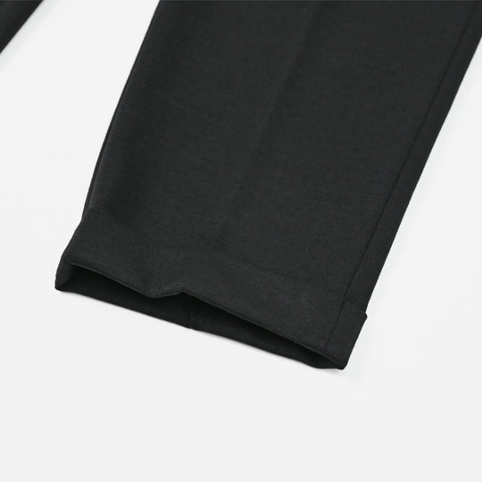 Duplex Wool Jersey 1プリーツ トラベル スラックス ブラック