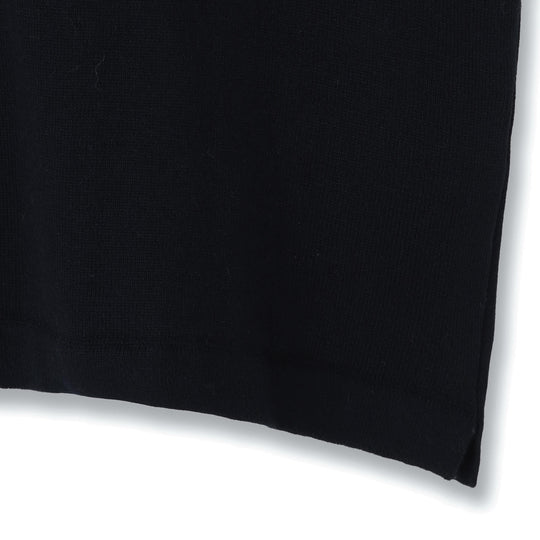 イタリア製 半袖クルーネックコットンニット ネイビー