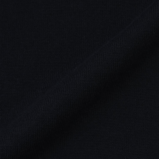 イタリア製 半袖クルーネックコットンニット ネイビー