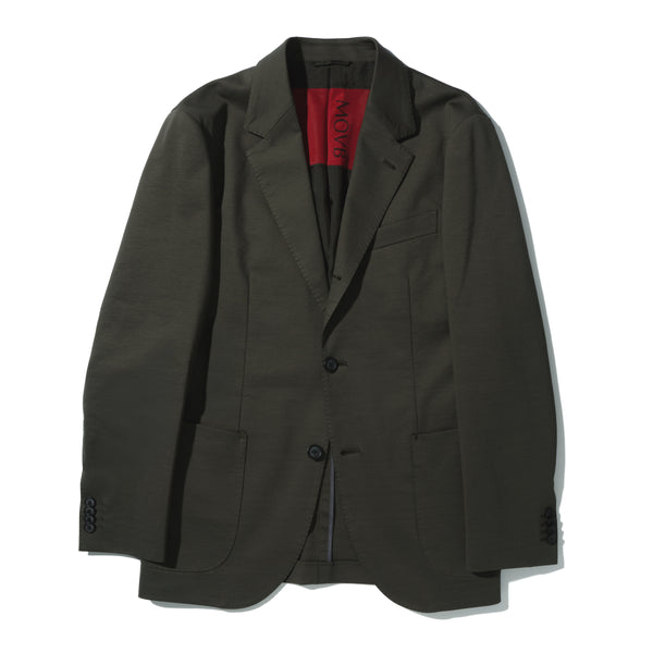 Duplex Cotton Jersey シングル3Bノッチドトラベルジャケット カーキ