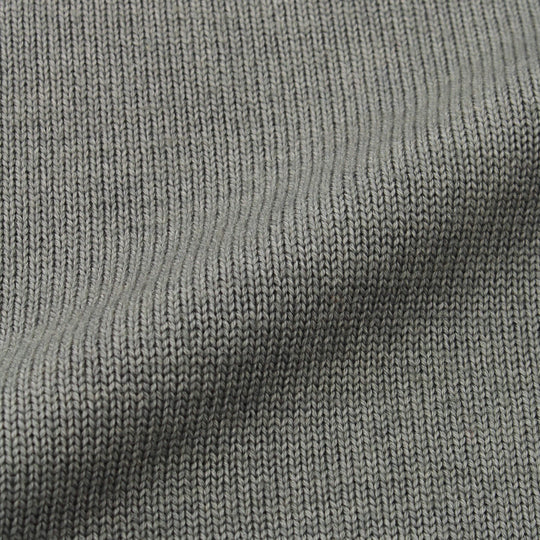 ESLATO イタリア製“Tintura Freddo（スノー加工）”ウールニット クルーネック グレー