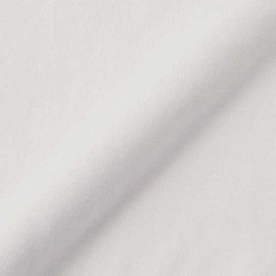 イタリア製 長袖クルーネックコットンニット ホワイト