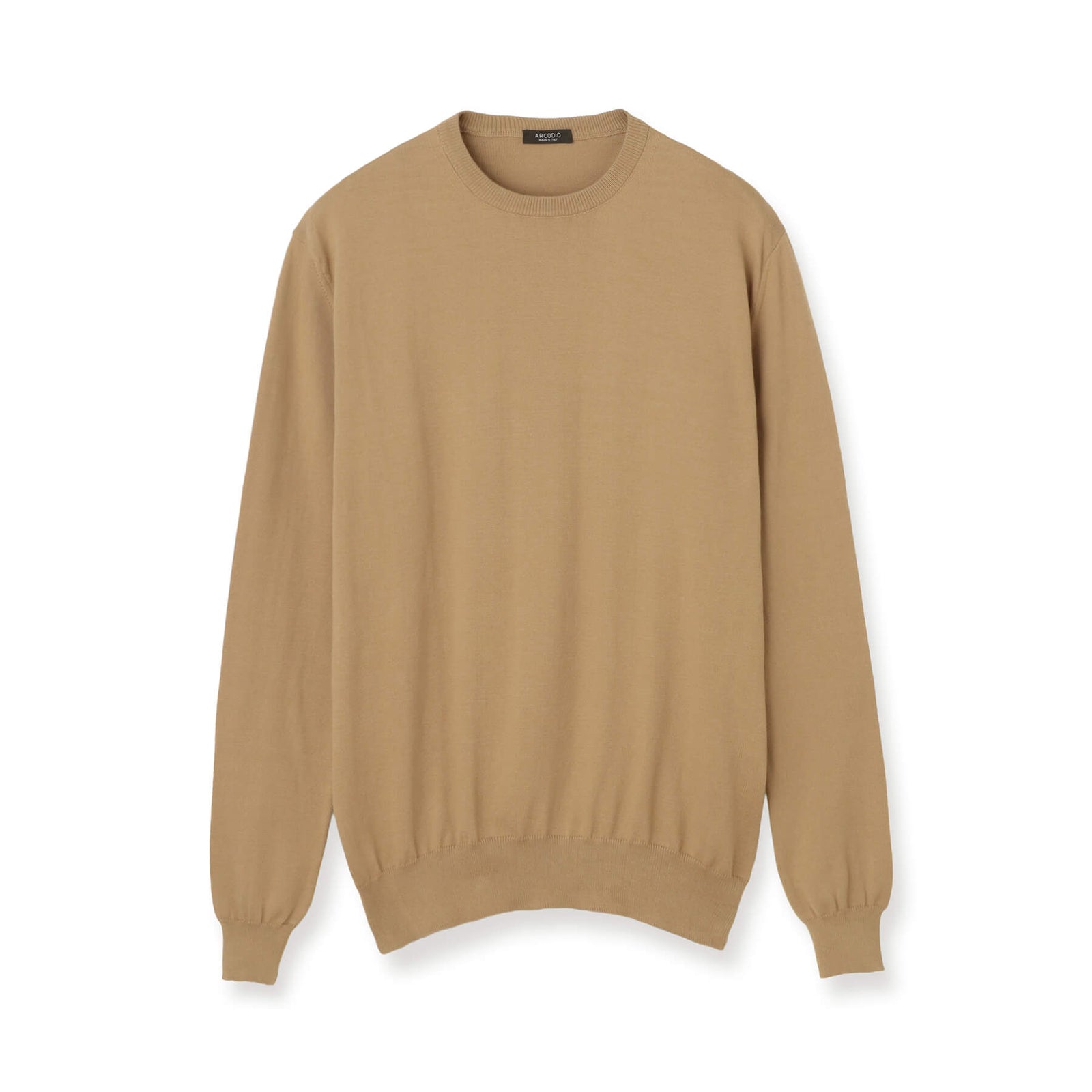 イタリア製 長袖クルーネックコットンニット キャメル – MINIMAL WARDROBE
