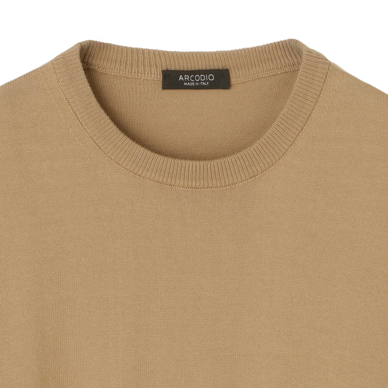 イタリア製 長袖クルーネックコットンニット キャメル – MINIMAL WARDROBE