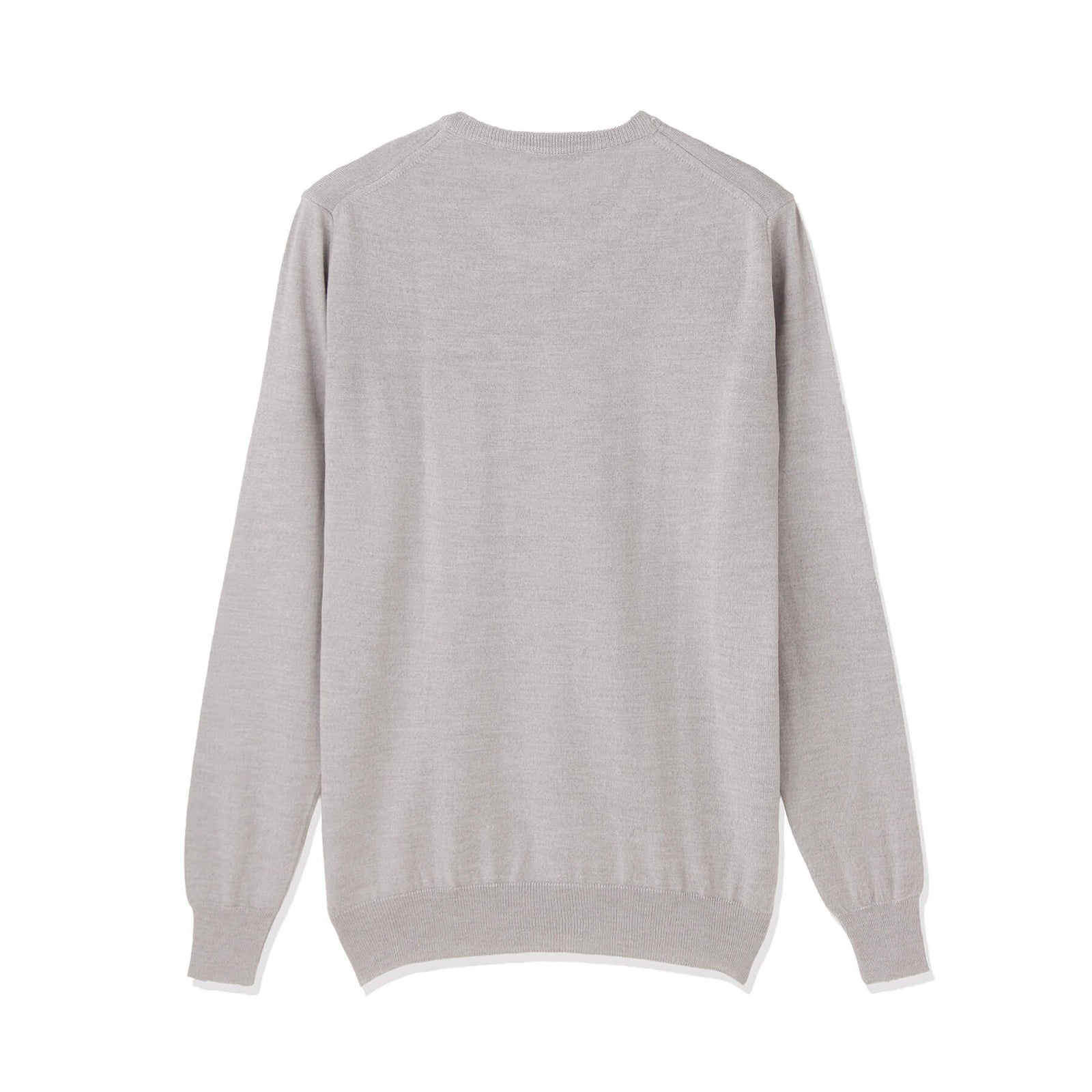 イタリア製メリノウールニット クルーネック ライトグレー – MINIMAL