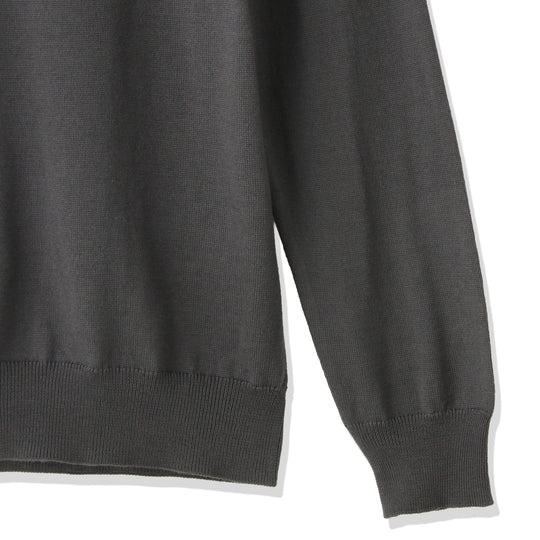 イタリア製メリノウールニット ポロ 干場別注色 グレー