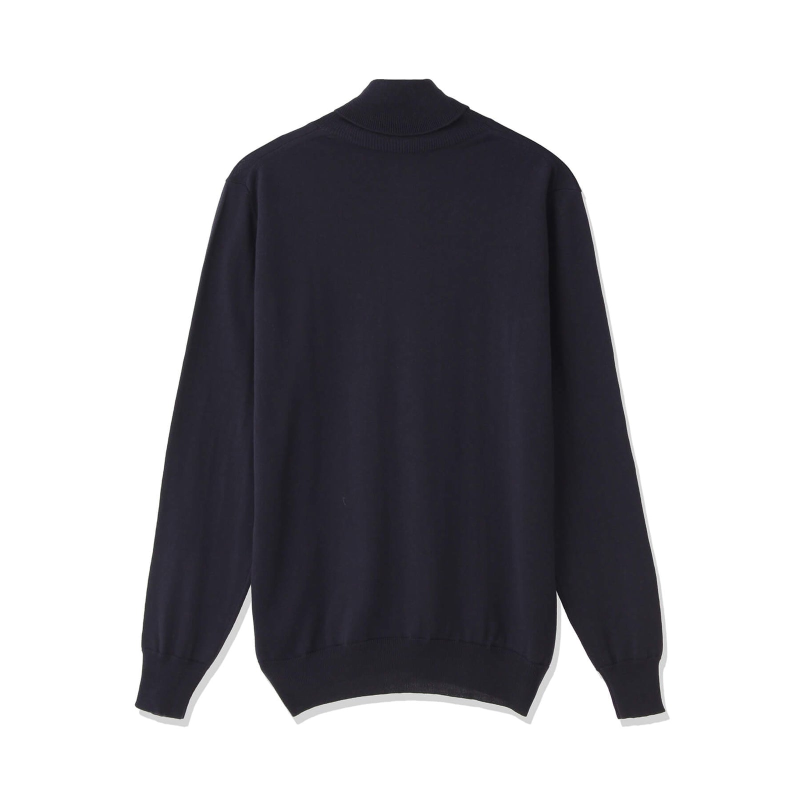 イタリア製メリノウールニット タートルネック ネイビー