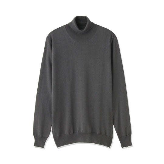 イタリア製メリノウールニット タートルネック 干場別注色 グレー